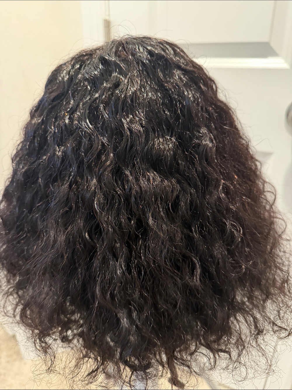 Wig Unit Short Bob Deep Wave Curly Black Hair - Picture 4 of 13